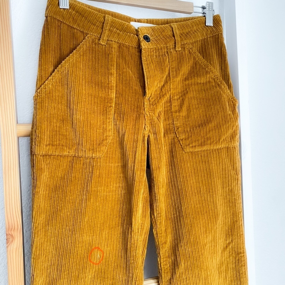 ba&sh Mustard Yellow Corduroy Wide Leg Pants - Picture 7 of 16